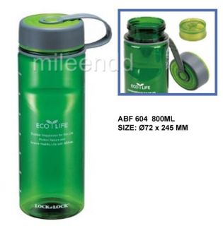 Lock Lock 1pc 800ml Tritan Bisfree Eco Water Bottle Green ABF604 BPA Free