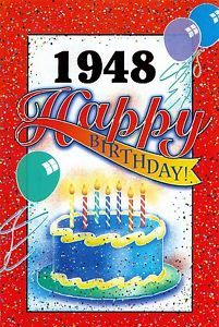 Happy Birthday Greeting Card Personalized for Birth Year 1948 Historical Facts