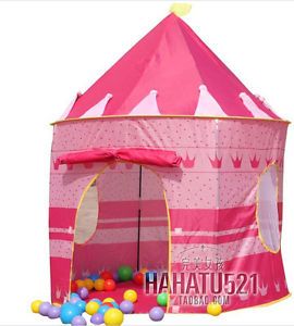New Folding Outdoor Indoor Kids Children Girls Play Tent House Castle Toys Pink