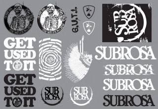 SUBROSA Assorted Sticker Pack 16 PC Vinyl Decals BMX Bicycle Obey kaws Kidrobot