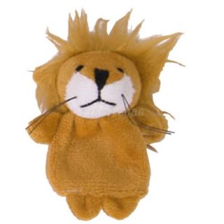 Lion Tiger Glove Hand Finger Puppets Set Animal Story Telling Kids Plush Toys