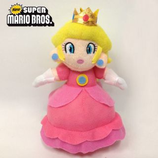 Nintendo Super Mario Bros Plush Princess Peach Soft Toy Stuffed Animal 8"