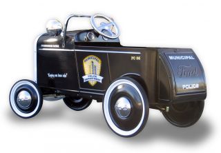 New Claasic Vintage 1932 Ford Police Cruiser Pedal Car Kids Toy Ride On