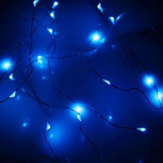 2M 20LEDS Blue Battery Operated Mini LED Copper Wire Fairy Christmas Lamp Lights