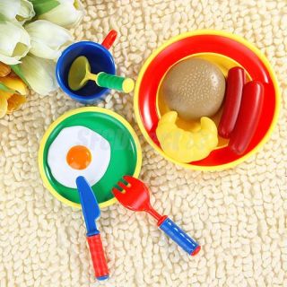 10 Mini Dinner Set Kids Kitchen Food Role Play Fun Toy
