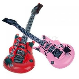 2pcs Random Color Inflatable Guitar for Rock N Roll Party Favor Toy for Kids New