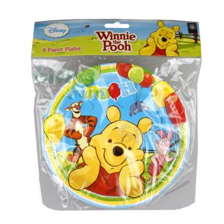 Authentic Disney Winnie The Pooh Tigger Birthday Party Supplies 6X Paper Plates