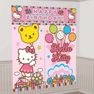 Hello Kitty Scene Setter Wall Decorating Kit Poster Birthday Party Supplies