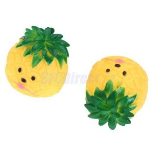 2 Kids Play Learn Toy Yellow Pineapple Sound Fruit Model Luau Hawaiian Decor Fun