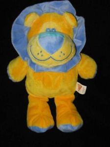 Dakin Yellow Orange Blue Lion Plush Baby Toy Lovey