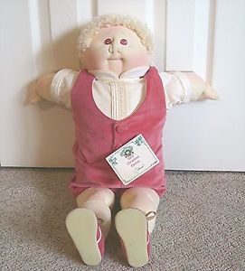 1984 Cabbage Patch Kids Soft Sculpture Christmas Edition Boy Doll "Chris" NWT