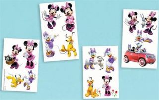 Sheet of 16 Disney Minnie Mickey Mouse Temporary Tattoos Birthday Party Favor