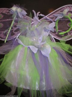 New Pottery Barn Kids Spring Fairy Tutu Costume Sz 3T Halloween Purple Butterfly
