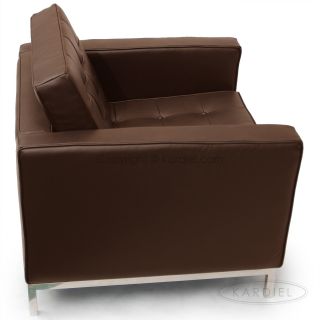 Modern Florence Knoll Arm Chair Espresso Standard Leather INSTOCK Now