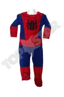Kids Boys Fleece Licensed Superhero Onesie All in One Sleepsuit Fancy Dress NEW