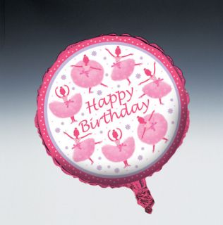 Tutu Much Fun Ballet Girls Pink Birthday Party x1 Foil Helium Balloon 18"