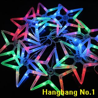 4M 8 LED Multi Color Five Pointed Star Shape Fairy String Lights RGB Color Party