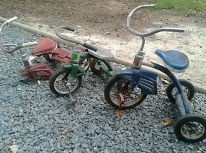 3 Vintage Murray Tricycles Bicycle Bike Kid's Toy Antique 1960s Collectable