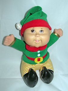 CPK Cabbage Patch Kids Christmas Holiday Santa's Helper Elf Baby Doll Plush Toy