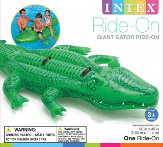 Intex Friendly Gator Giant Inflatable Swimming Pool Ride on Raft 58562EP