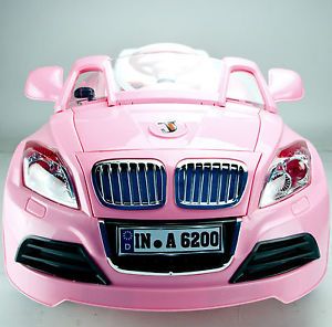 Kids Children Ride on Cars Electric 6V Battery Parents Remote Toy Car B28B Pink