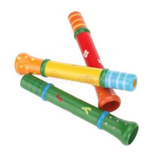 Kids Funny Music Instrument Classic Wooden Speaker Whistle Puzzle Creative Toys