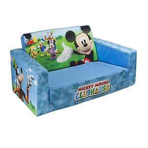 Marshmallow Kids Foam Sofa Disney Mickey Mouse Soft Lounge Snuggle Couch Bed Toy