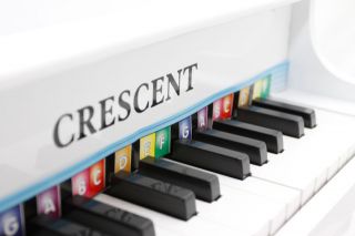 New Crescent 30 Keys White Baby Toy Grand Piano with Bench for Kids Age 3 9
