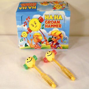 6 Smile Face Groan Tube Hammer w Bubbles Kids Toys Bubble Blower Novelty Toy