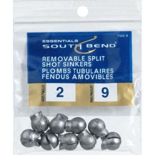South Bend Black Split Shot 2 12 Pack Size 3 Packaged in Gold Zip Lock Pouches