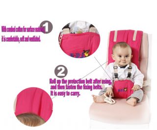 New Baby Toddler Portable Washable Highchair Seat Travel Seat Bear Dept Family