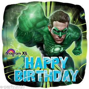 Green Lantern Foil Mylar Balloon Superhero Birthday Party Supplies Decoration
