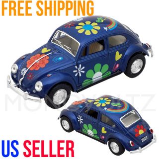 Classic VW Volkswagen Beetle 1 32 Die Cast Pull Back Car Toy for Kids Gift Blue