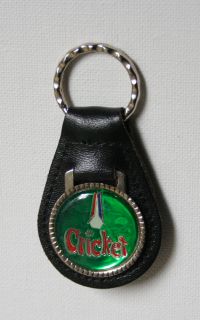 Plymouth Cricket Classic Logo Leather Key Chain Keyring Vintage New Old Stock