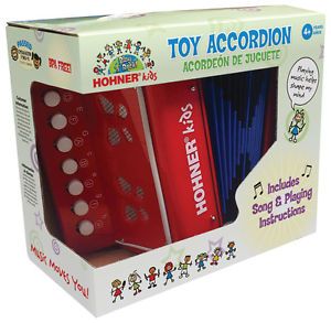 Red Hohner Kids Children's Toy Button Accordion Musical Instrument Item T866