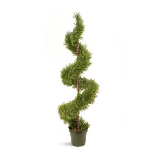 60 inch Upright Juniper Spiral Tree with Artificial Natural Trunk