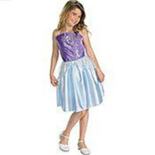 Ariel Mermaid Princess Blue Purple Girls Kids Dress Cartoon Characters Sz 4 6X