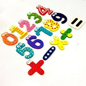 15 Pcs Kid Fridge Magnet Wood Math Symbols Full Set Baby Educational Toy A1512