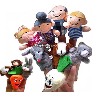 Family Finger Puppets Cloth Doll Baby Educational Hand Toy Story Kid Gift 8TYPES