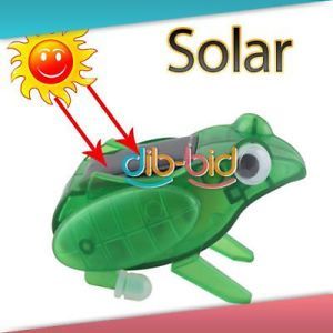 Mini Sunlight Solar Capering Jumping Frog Education Aid Toy Kids Party Fun Gift