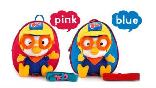 Pororo Safety Harness Backpack for Toddler Birthday Gift for Kids Baby Blue Pink