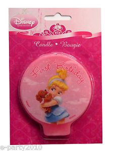 Baby Cinderella Disney Princess 1st Birthday Cake Candle Birthday Party Supplies