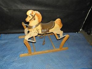 Vintage 1950's Davy Crockett Spring Rocking Horse Fiberglass Body Great Find
