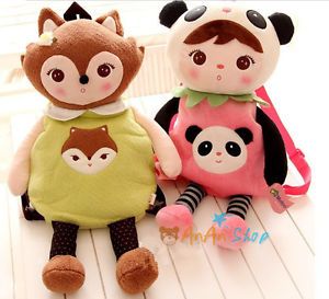 20'' Cute Stuffed Girl Schoolbag Plush Doll Backpack Soft Toy Satchel for Kids