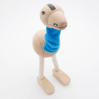 3D Portable Wooden  Animals Wood Figures Baby Kids Toys Bird