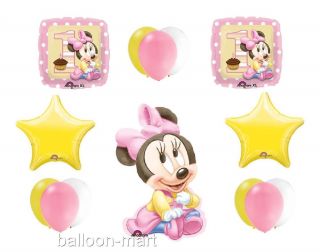 Party Supplies Decorations Disney Minnie Mouse Balloon Lot 1st Birthday First XL