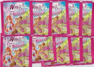 10 Packets Packs of Winx Club Stickers Panini Party Bag Filler