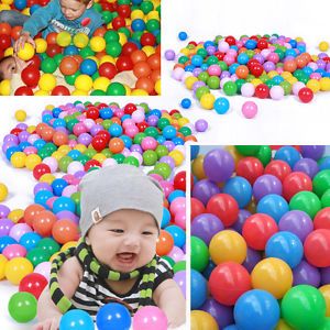 30pcs Soft Plastic Pit Ball 7 Bright Color Play Tent Tunnel Toy Kids Pets