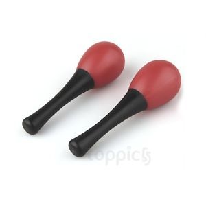 Pair Plastic Maraca Rattles Shaker Percussion Educational Toy Kid Favor Party