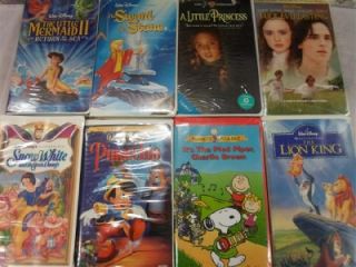 Lot of 80 Childrens Kids VHS Tapes Cartoons Movies Toy Story 2 Goosebumps Tarzan
